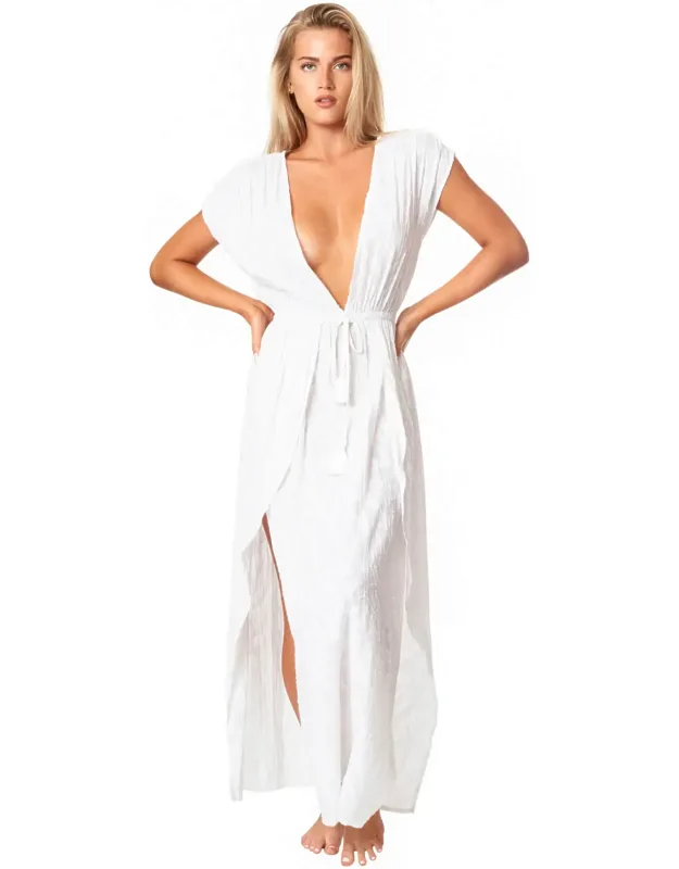 Pattern Cover Up Maxi Dress