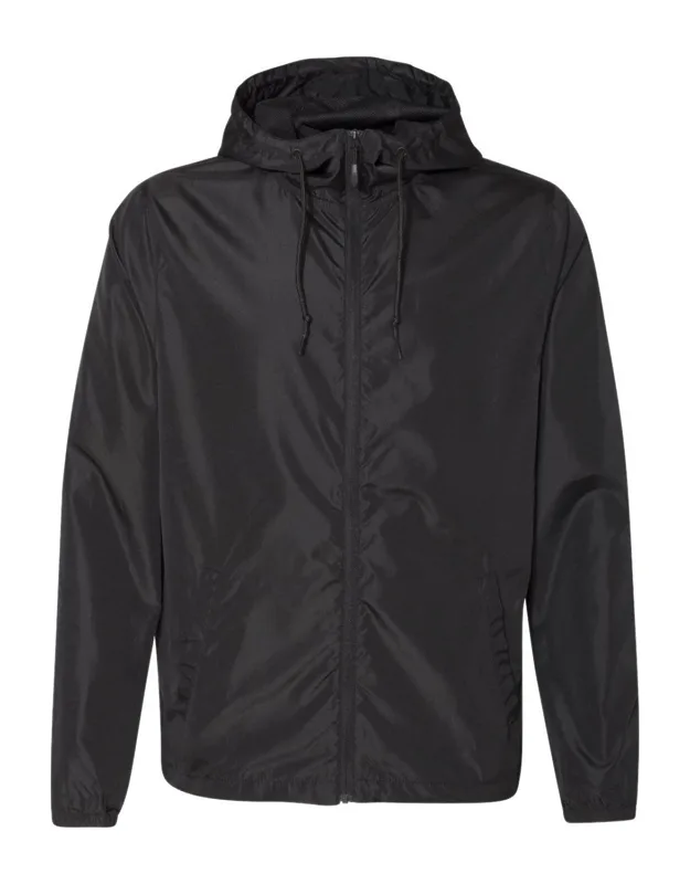 Lightweight Windbreaker Full-zip Jacket With Waterproof Pressure Resistance And Tightening Toggle At Waistband