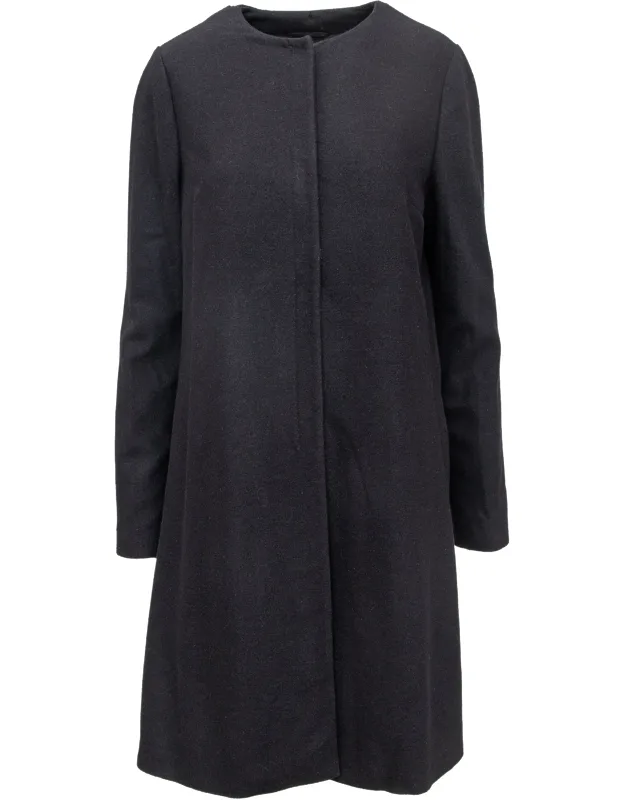 Coat With Honeycomb Embroidery