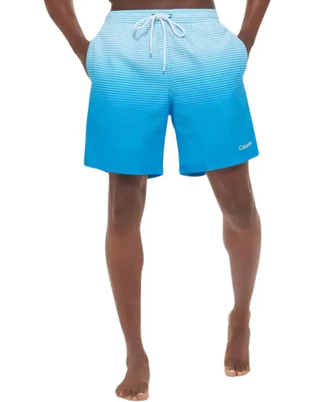 Swim Trunk With Adjustable Drawstring And Uv Protection