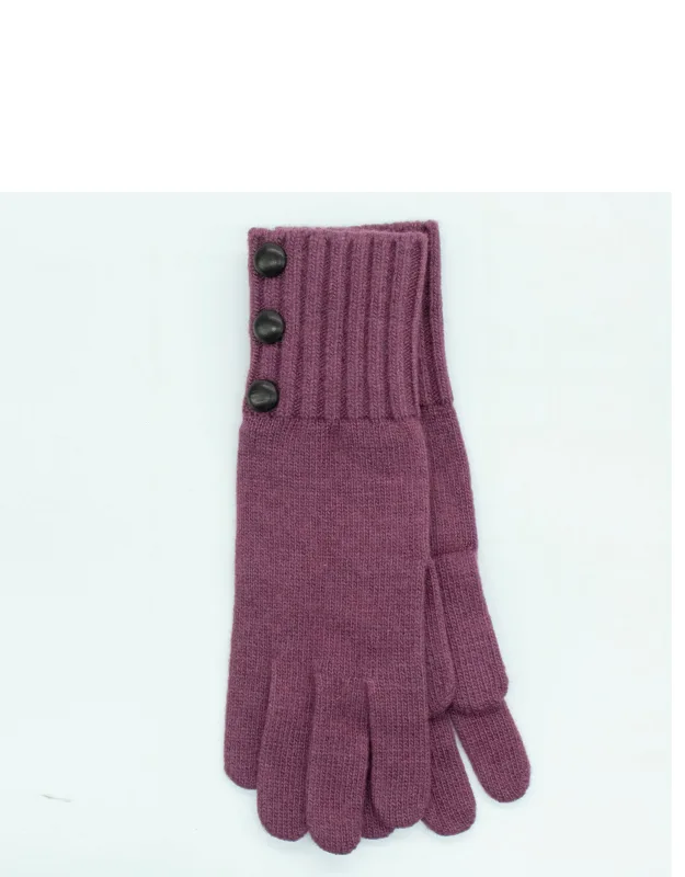 Leather Button Gloves