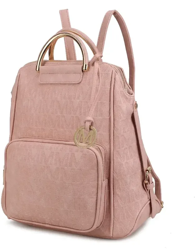 Torra Milan "m" Signature Trendy Backpack With Spacious Compartment And Adjustable Shoulder Strap
