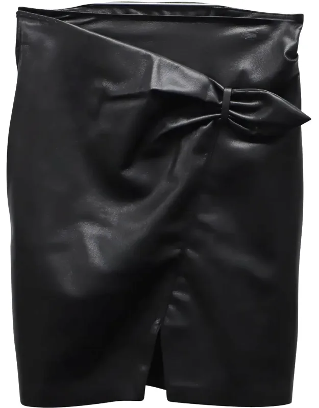 Tie-waist Asymmetrical Mini Skirt