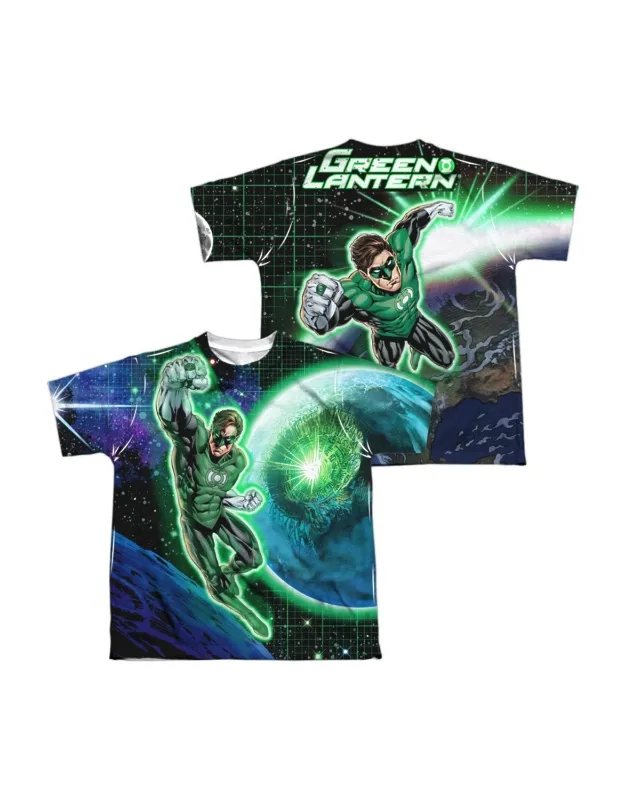 Dc Comics Gl In Space (front/back Print) Short Sleeve Poly Crew Tee / T-shirt Stylish, Easy