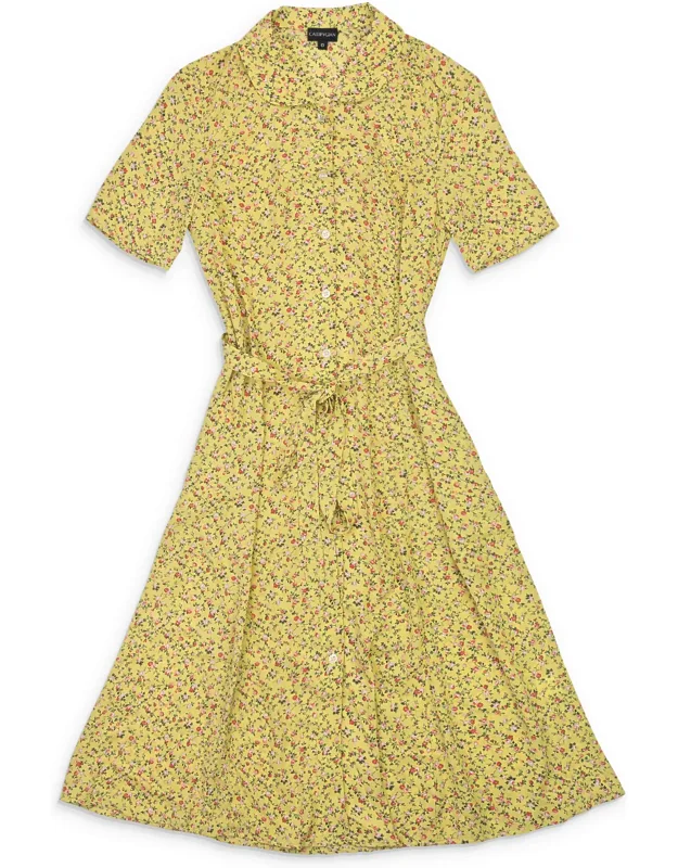 Floral Button Tie Dress