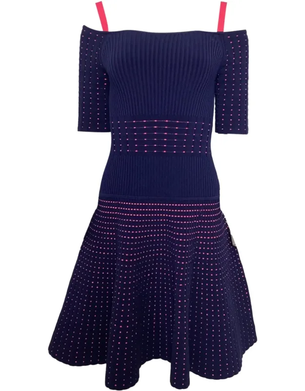 Cold Shoulder Knee Length Dress