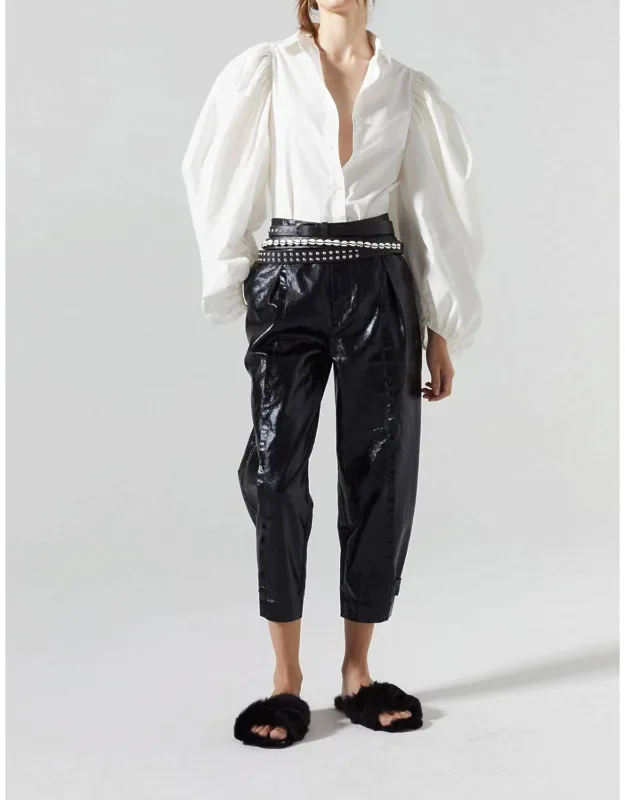 Metallic Linen Pants