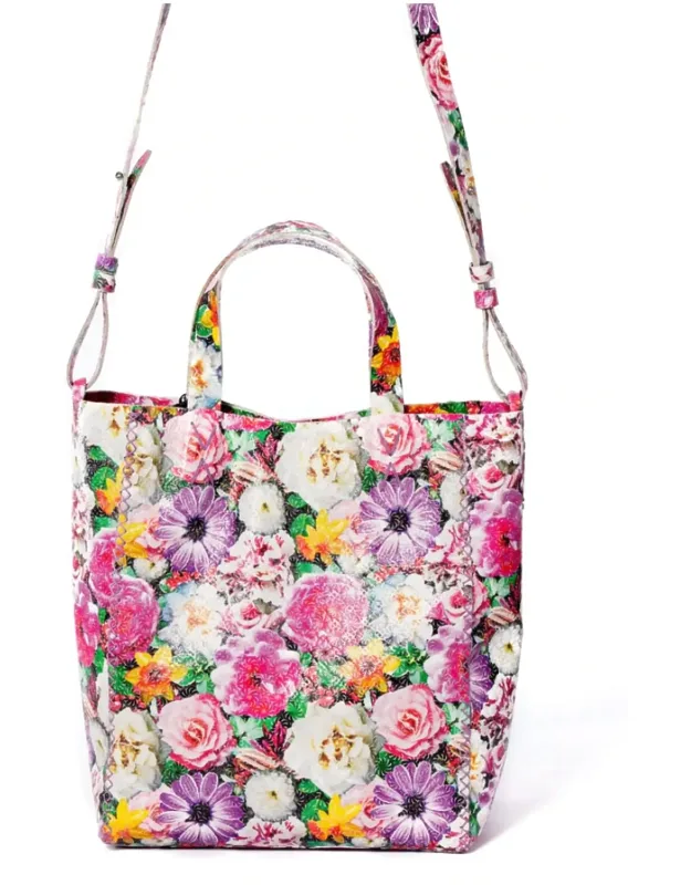 Copacabana Bag - Floral Geometric/embossed Leather