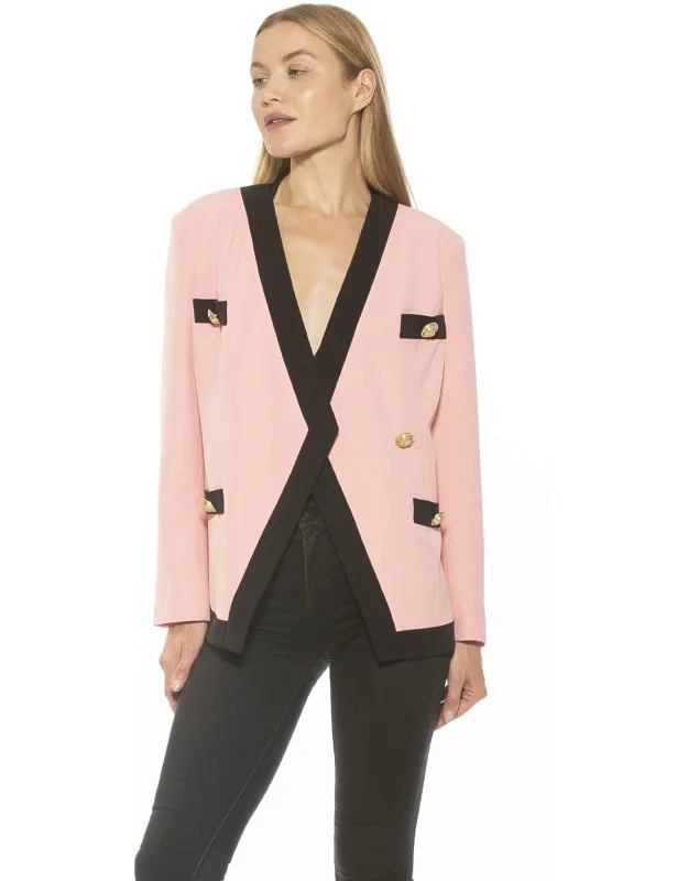 Emele Blazer With Gold Hardware And Triangle Cut Front