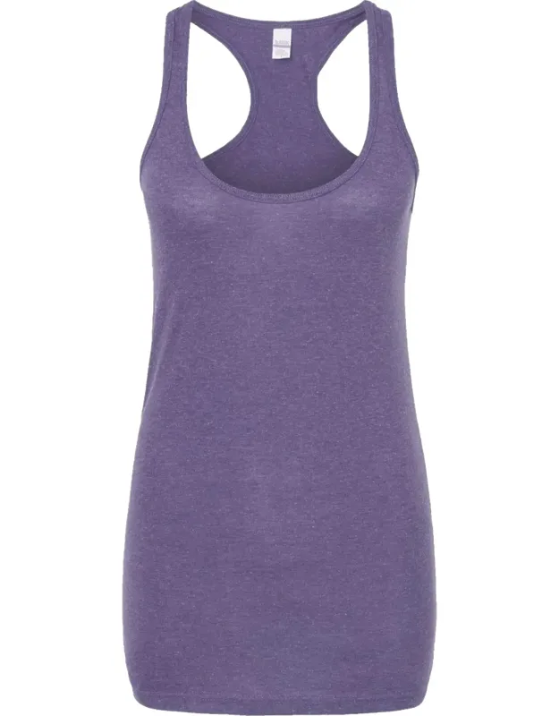 Tultex Poly-rich Racerback Tank Top With Ribbed Binding And Double Needle Stitched Hem