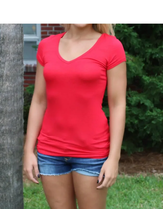 V-neck Jersey Tee