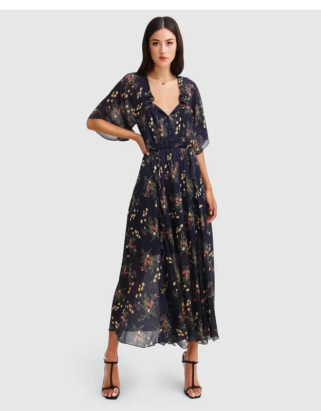 Ruffled Midi Dress