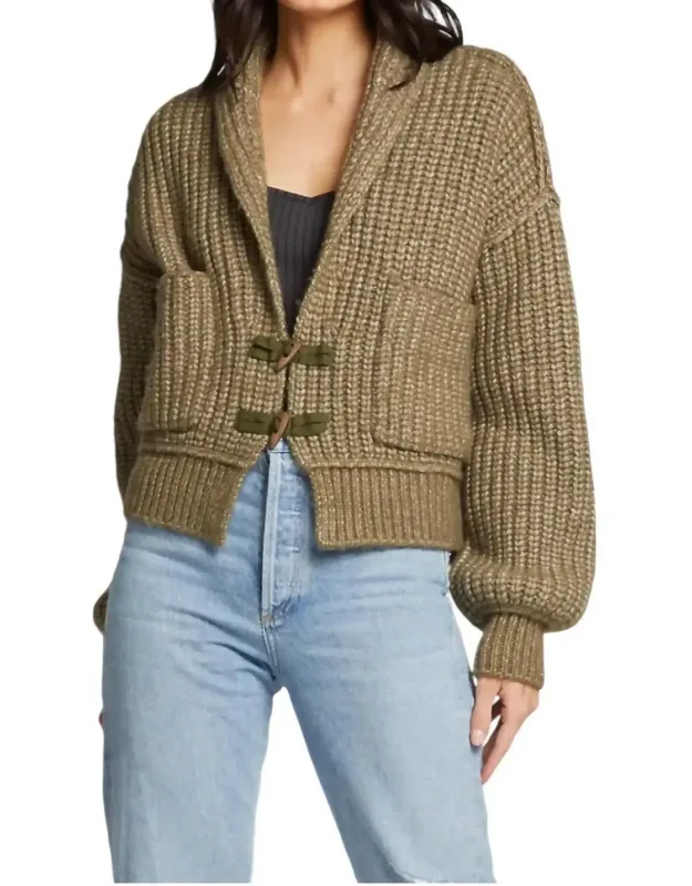 Chunky Knit Cardigan Sweater
