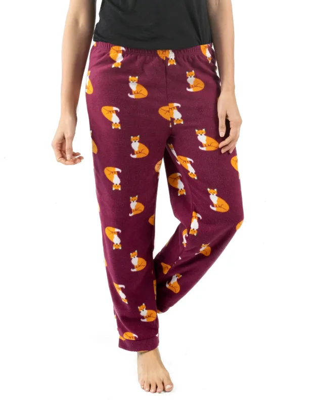 _fleece Pajama Pants With Breathable Elastic Waistband And Loose Fit_