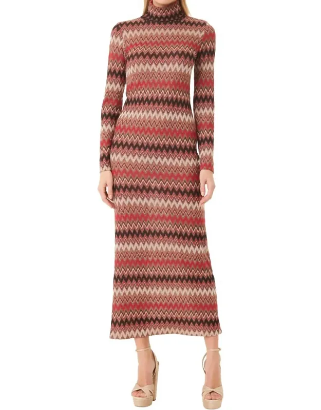 Mock Neck Long Sleeve Dress