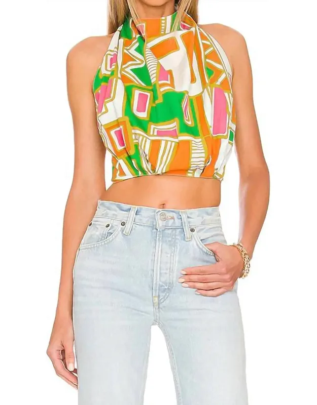 Highneck Backless Top