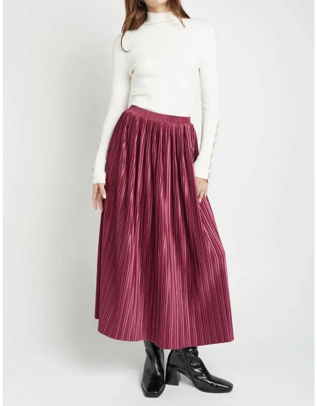 Pleated Midi Skirt