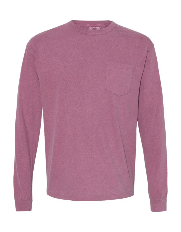 Comfort Colors Garment-dyed Heavyweight Long Sleeve Pocket T-shirt