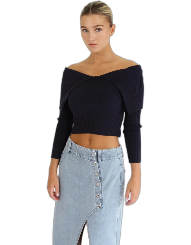 Collared Knit Top