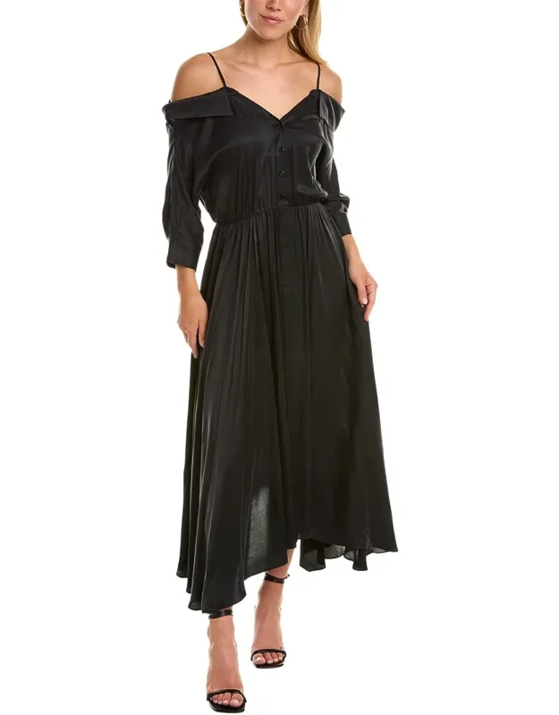 Silk-blend Shirtdress