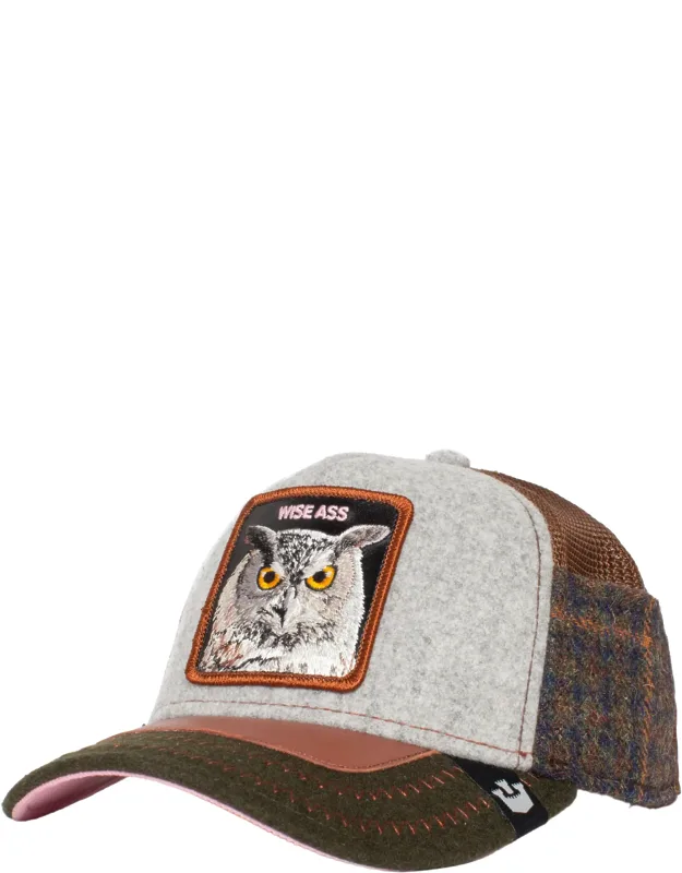 Cum Laude Trucker Owl Flannel Hat