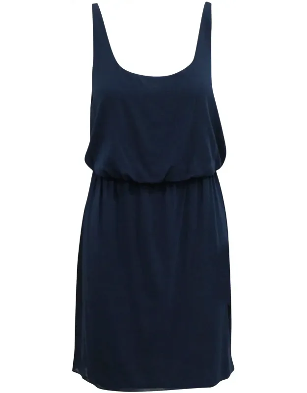 Gathered Waist Sleeveless Mini Dress