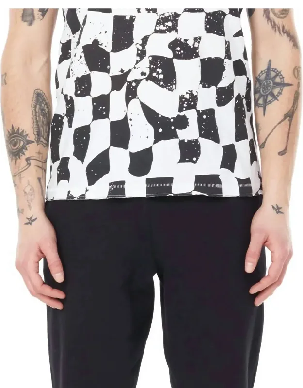 Knit Checkered T-shirt