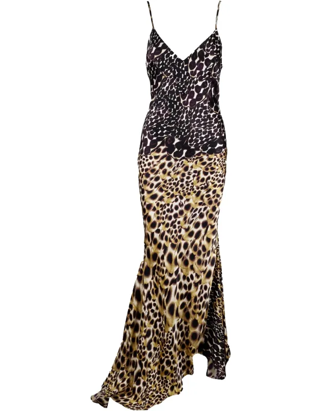 Animal Print Long Dress - '00s