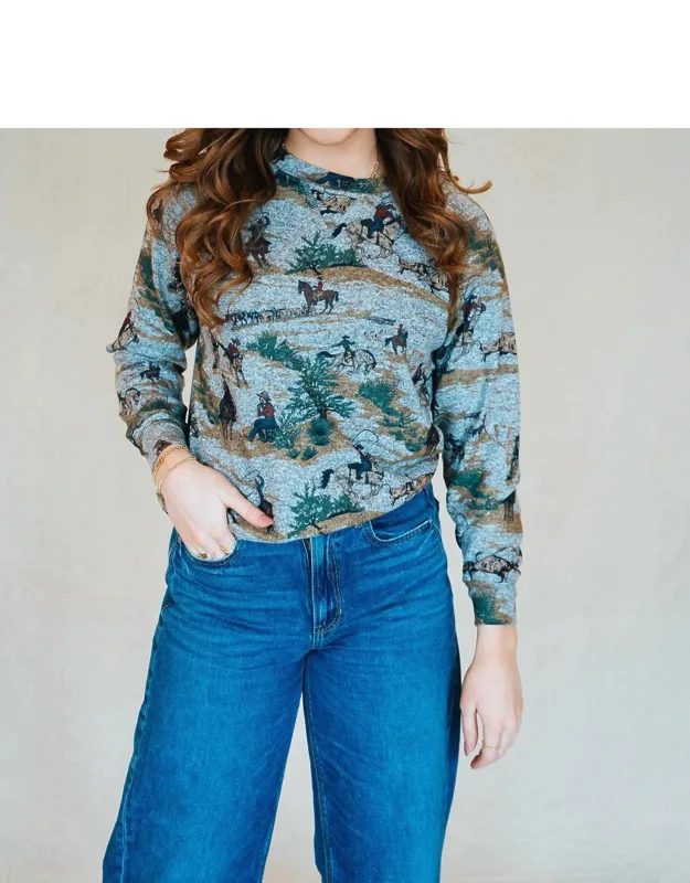 Cowboy Up Pullover Sweatshirt