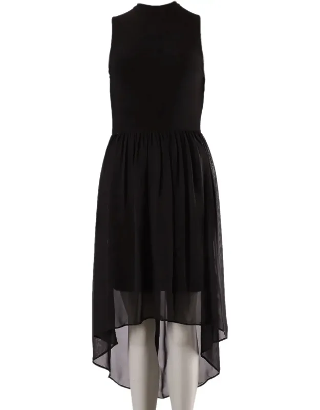Asymmetric Hem Sleeveless Midi Dress
