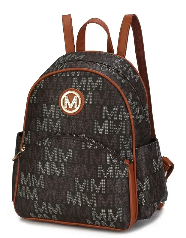Palmer Vegan Leather Signature Logo-print Backpack