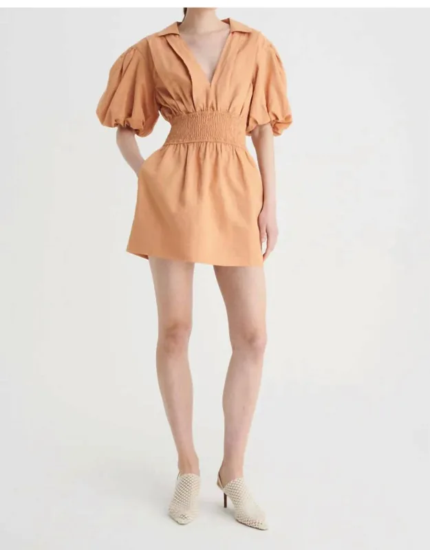 Shirred Waist Mini Dress