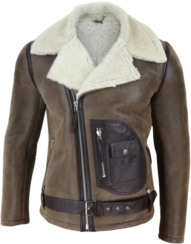 Sheepskin Cross Zip Jacket