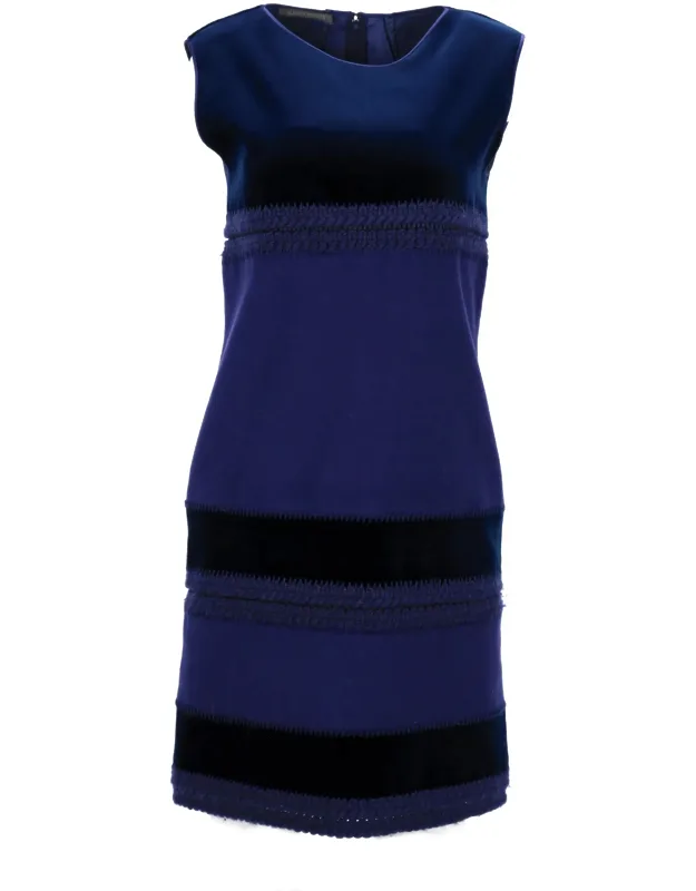 Colorblock Sleeveless Sheath Dress