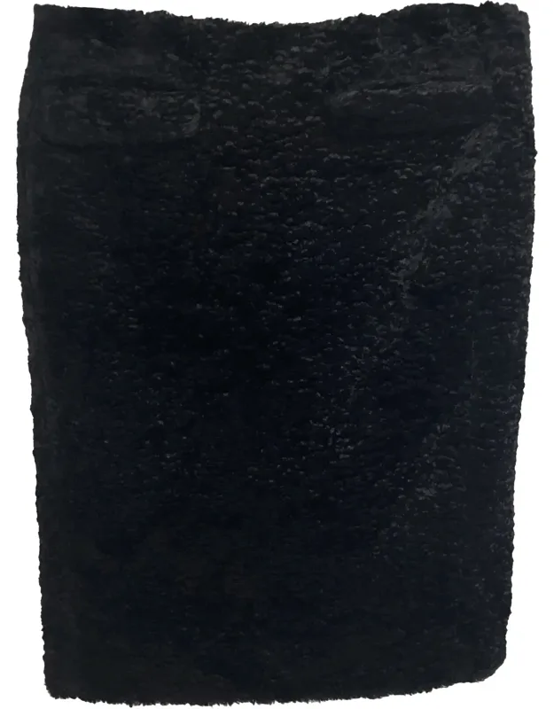 Faux Fur Midi Pencil Skirt