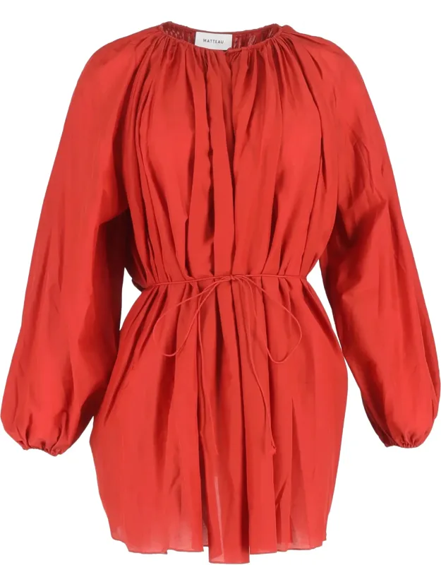 Gathered Mini Dress