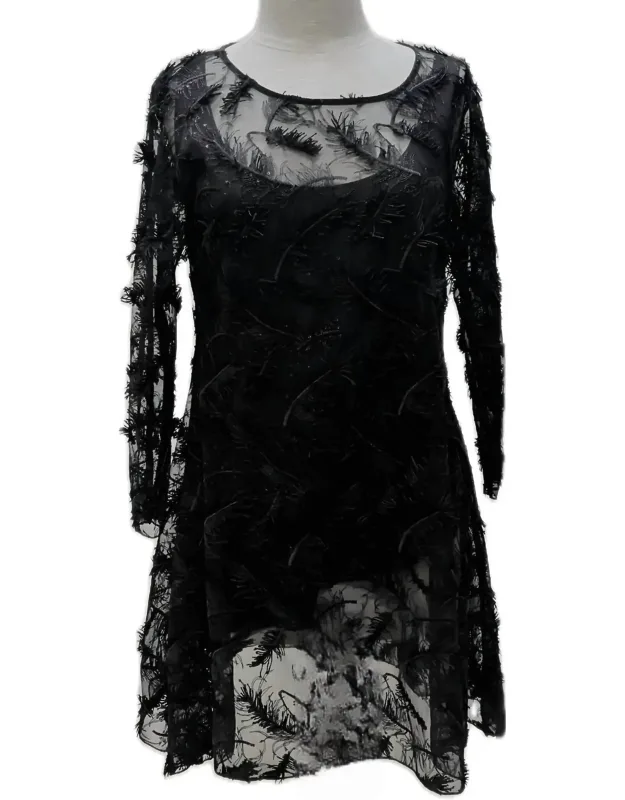 Fluffy Feather Mini Dress