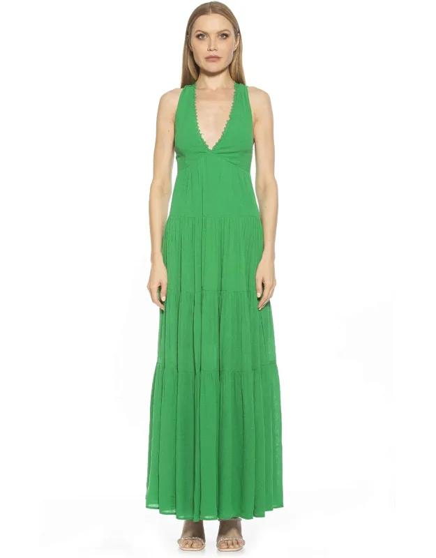 Tezzi Maxi Dress - V-neck Sleeveless