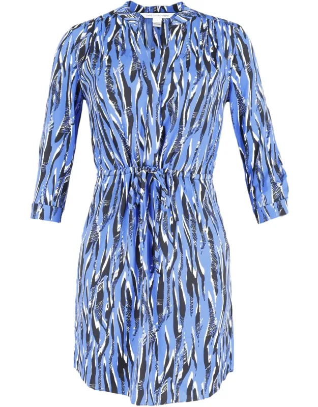 Zebra Print Tie Waist Dress
