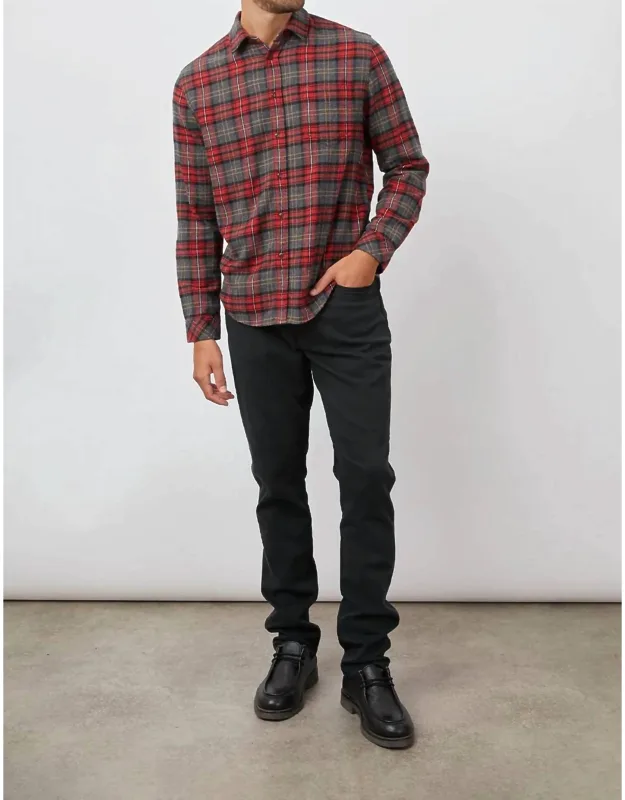 Lennox Shirt In Graham Soft Cotton Rayon Blend