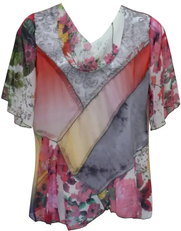 Floral Cowl Neck Top