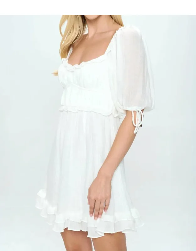 Flutter Sleeve Mini Dress