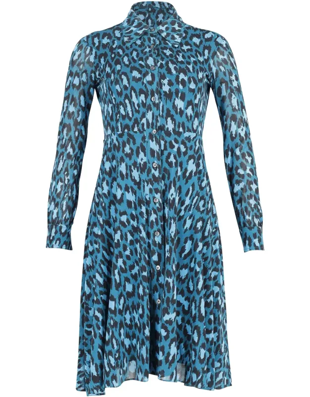 Leopard Print Button Down Dress