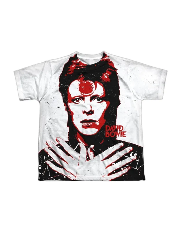 David Bowie Piercing Gaze Short Sleeve Poly Crew T-shirt