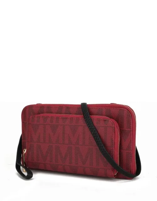 Dilma Wallet-cell Phone Crossbody Handbag - Made Of High-quality Vegan Leather, Designed With Luxurious Gold Tone Hardware