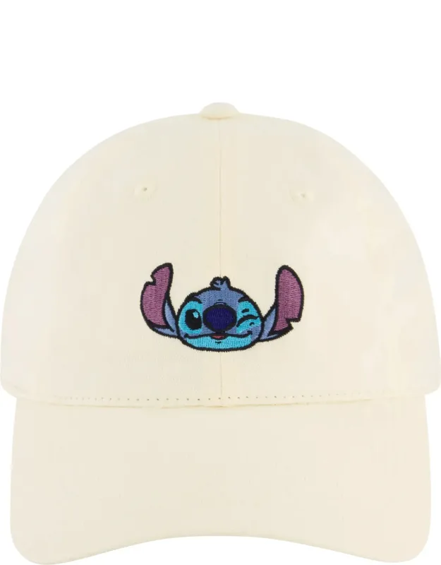 Stitch Winky Face Embroidery Dad Cap