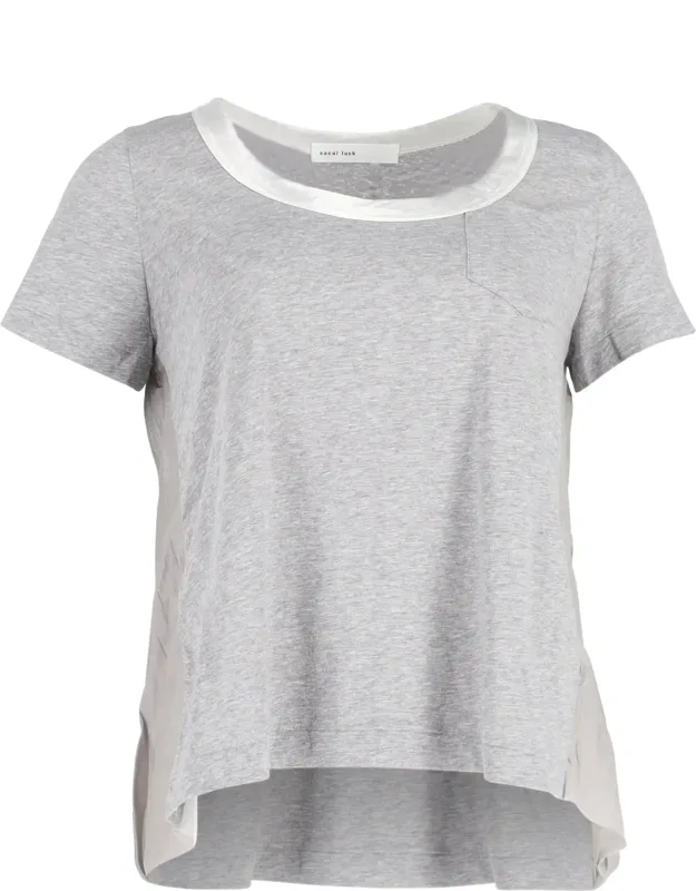 Luck Tulle-lined And Satin-paneled T-shirt