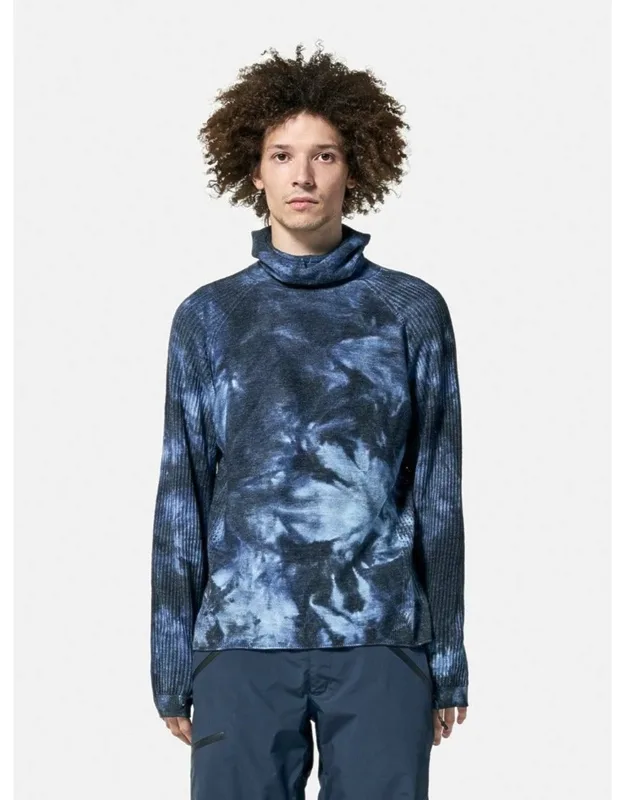 M Balaclava Sweater - Wave Dye Performance Mid-layer, Extra-fine Merino Wool Blend