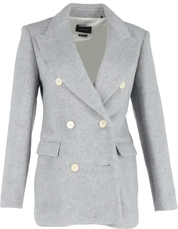 Eleyani Double-breasted Brushed Blazer