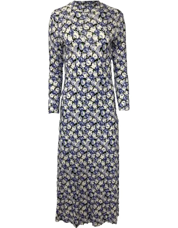 Elise Floral Printed Midi Long Sleeve Dress